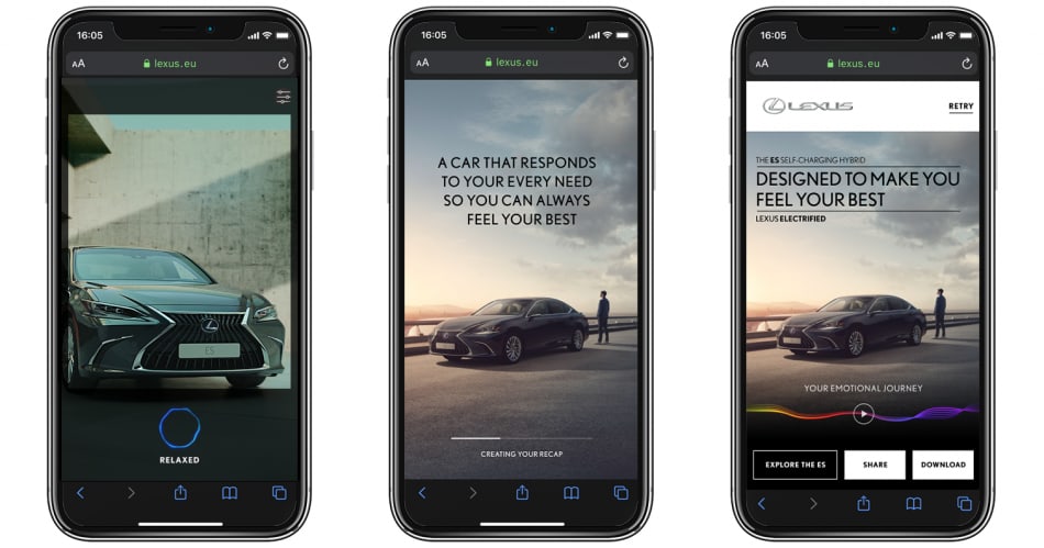 Lexus: AI Emotional Journey — experience view 2