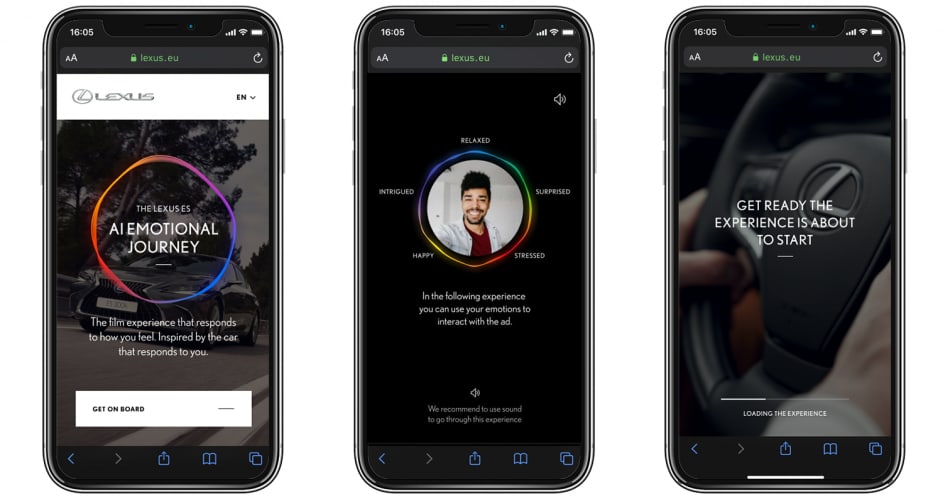Lexus: AI Emotional Journey — experience view 1