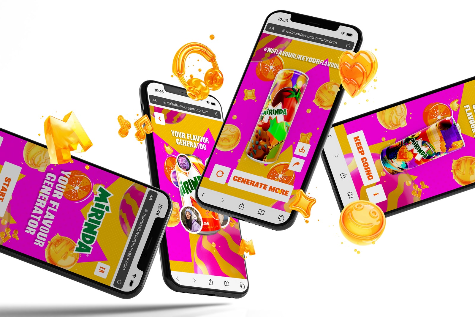 Mirinda: AI Flavour Generator — experience view 1