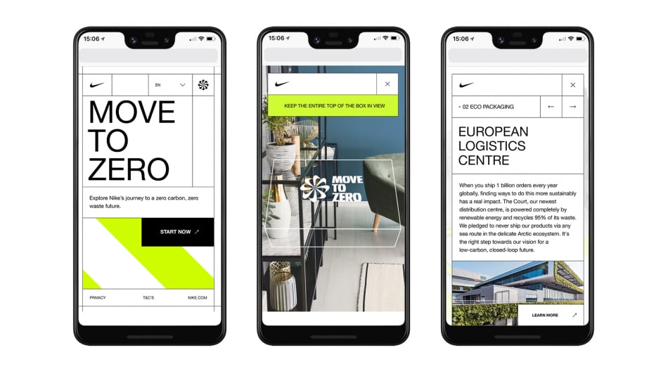 Nike: Move to Zero — experience view 1