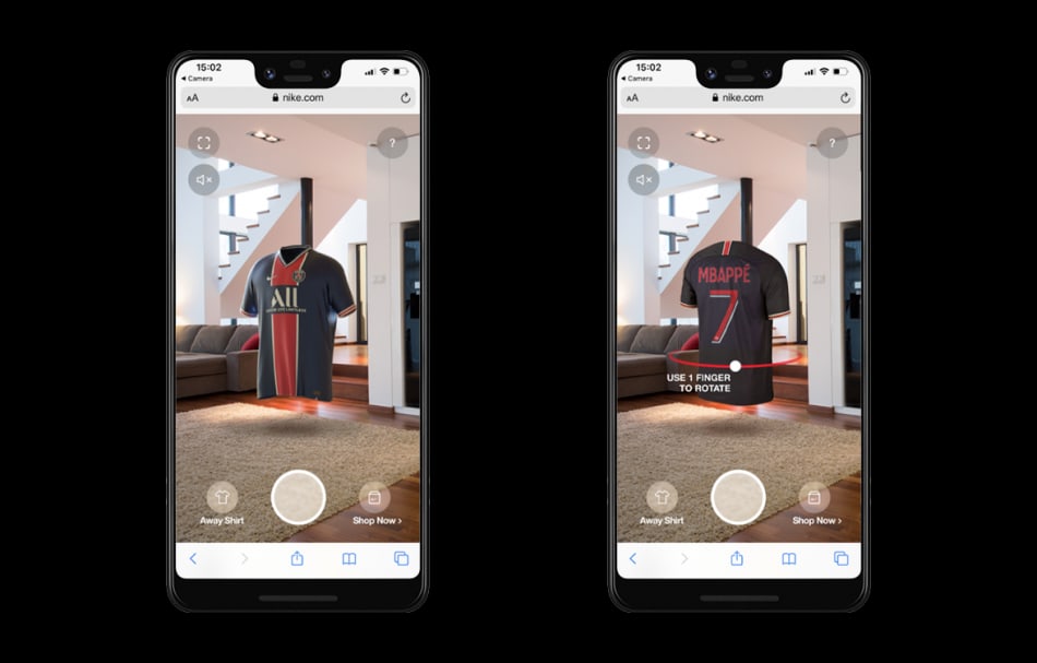 Nike x PSG: Shirt AR Viewer — experience view 1