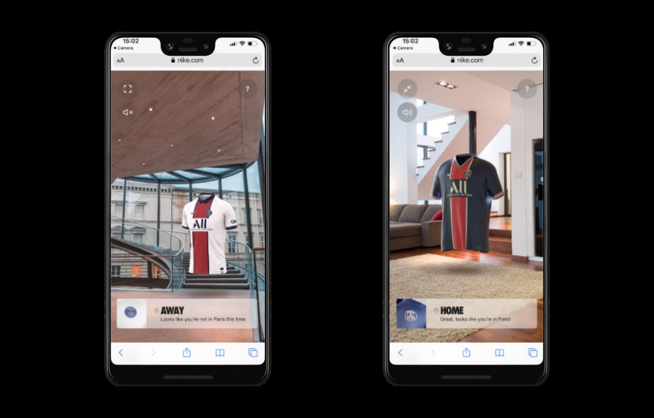 Nike x PSG: Shirt AR Viewer — experience view 2