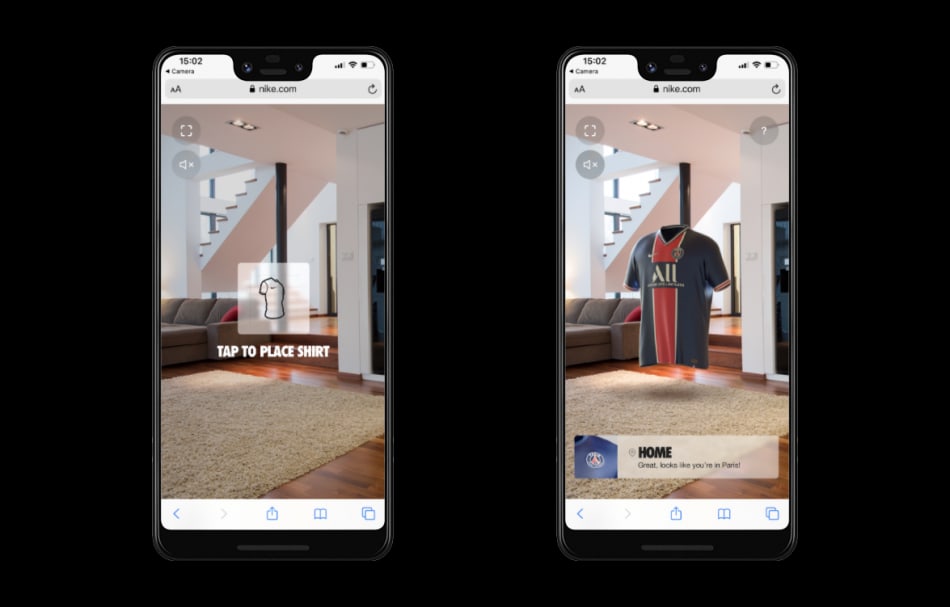 Nike x PSG: Shirt AR Viewer — experience view 3