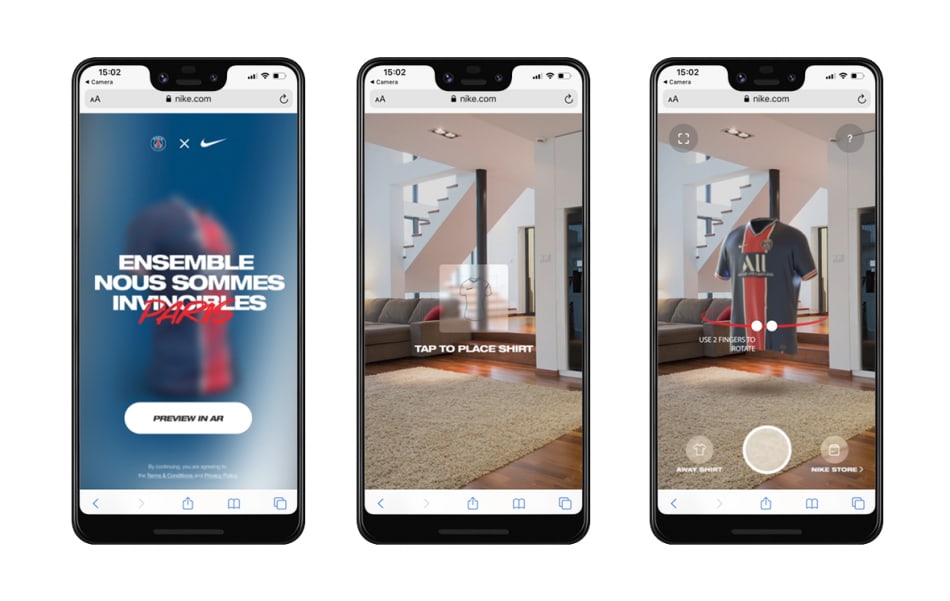 Nike x PSG: Shirt AR Viewer — experience view 5